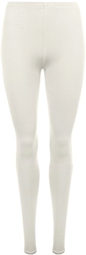 WearAll - Damen Übergröße Lange Leggings - Crème - 52 bis 54 von WearAll