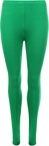WearAll - Damen Übergröße Lange Leggings - Grün - 40 bis 42 von WearAll