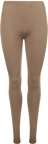 WearAll - Damen Übergröße Lange Leggings - Mokka - 48 bis 50 von WearAll