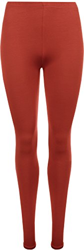 WearAll - Damen Übergröße Lange Leggings - Rost - 48 bis 50 von WearAll