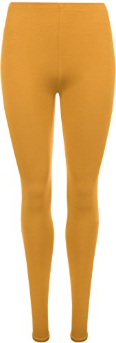 WearAll - Damen Übergröße Lange Leggings - Senf - 40 bis 42 von WearAll