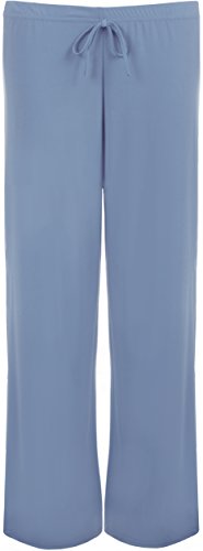 WearAll - Damen Übergröße Palazzo Hose - Blau - 46 von WearAll