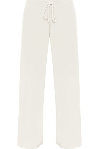 WearAll - Damen Übergröße Palazzo Hose - Crème - 42 von WearAll