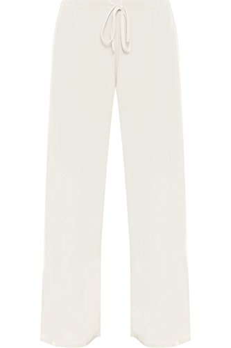 WearAll - Damen Übergröße Palazzo Hose - Crème - 46 von WearAll