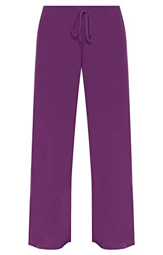 WearAll - Damen Übergröße Palazzo Hose - Dunkelviolett - 42 von WearAll
