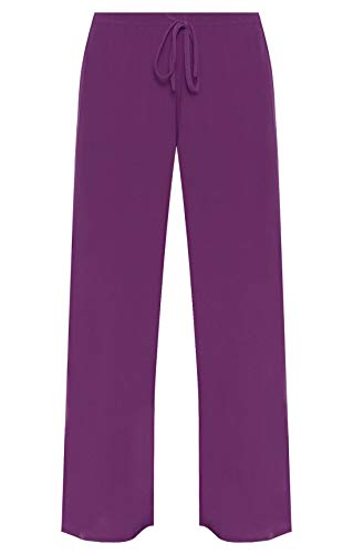 WearAll - Damen Übergröße Palazzo Hose - Dunkelviolett - 44 von WearAll