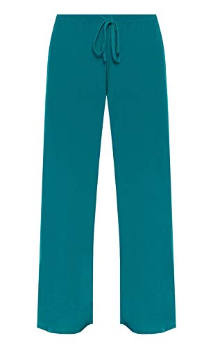 WearAll - Damen Übergröße Palazzo Hose - Teal - 44 von WearAll