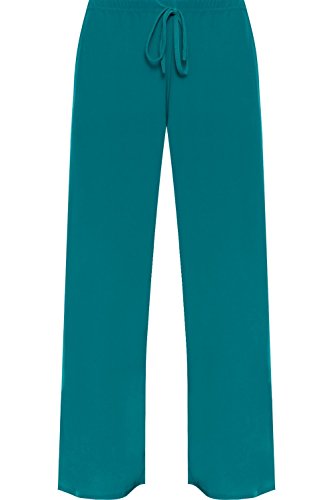 WearAll - Damen Übergröße Palazzo Hose - Teal - 54 bis 56 von WearAll