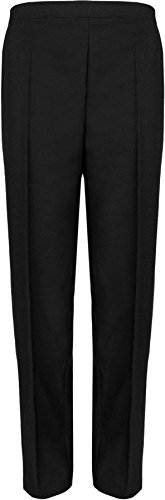 WearAll Damenhose mit elastischen Taschen, Größen 36-56, Schwarz , 46 von WearAll