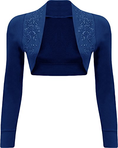 WearAll - Neu Damen Langarm Achselzucken Bolero Top - Königsblau - 38-40 WearAll - Neu Damen Langarm Achselzucken Bolero Top - Königsblau - 38-40 von WearAll