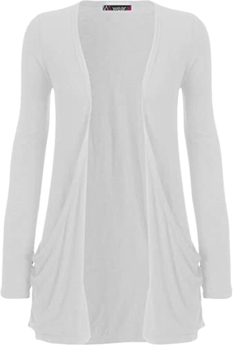 WearAll Neu Damen Langarm Freund Boyfriend Style Strickjacke Cardigan Top - Weiß - 48-50 WearAll Neu Damen Langarm Freund Boyfriend Style Strickjacke Cardigan Top - Weiß - 48-50 von WearAll