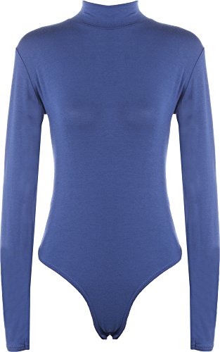 WearAll - Neu Damen Rollkragen Bodysuit Langarm Elastisch Gymnastikanzug Top - Königsblau - 36-38 WearAll - Neu Damen Rollkragen Bodysuit Langarm Elastisch Gymnastikanzug Top - Königsblau - 36-38 von WearAll