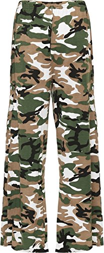 WearAll - Übergröße Damen Blumen Druck Weite Bein Palazzo Hosen - Tarnung - 52-54 von WearAll