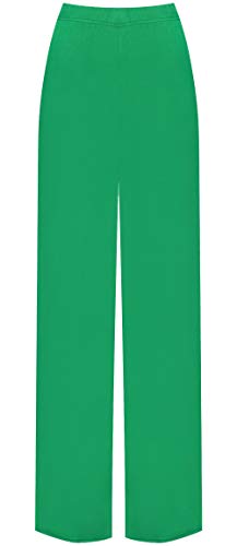 WearAll - Übergröße Damen Palazzo Weite Bein Hosen - Jade - 48-50 von WearAll