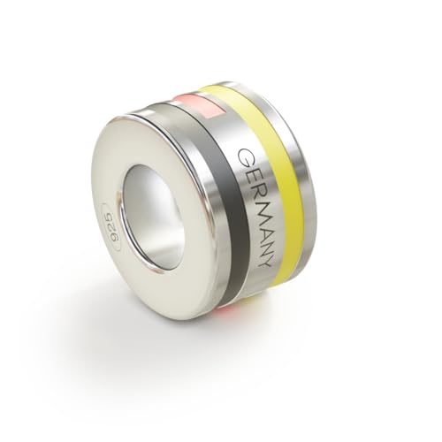 WearTravelers Reise Charm mit Ländernamen und Nationalflagge Farben - Kompatibel mit allen Marken - 925 Sterling Silber Charm für Armbänder und Ketten Geschenkidee für den Reisenden (Germany) von WearTravelers