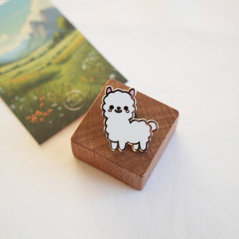 Alpaka Lama Kleiner Süßer Anstecker Pin Emaille Metall Silber Geschenk Accessoire Alpaka Lama Kleiner Süßer Anstecker Pin Emaille Metall Silber Geschenk Accessoire von WearUrTaste
