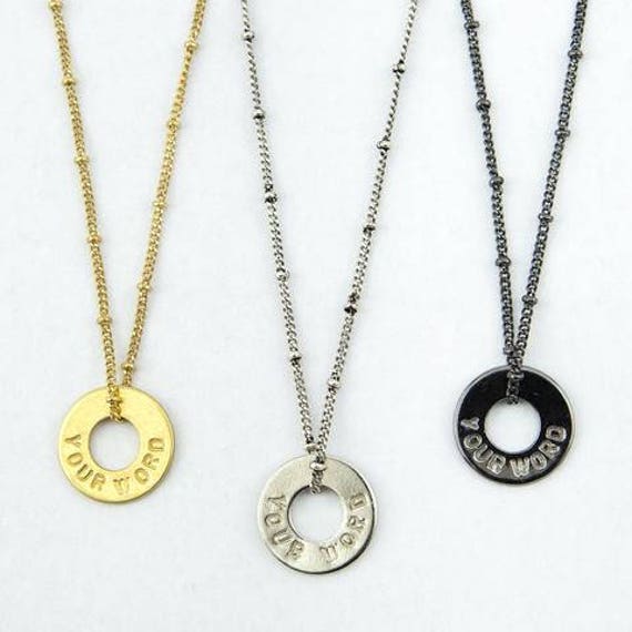 Meine Absicht Perlen Neckalce in Gold Oder Silber Platte Meine Absicht Perlen Neckalce in Gold Oder Silber Platte von WearYourIntent