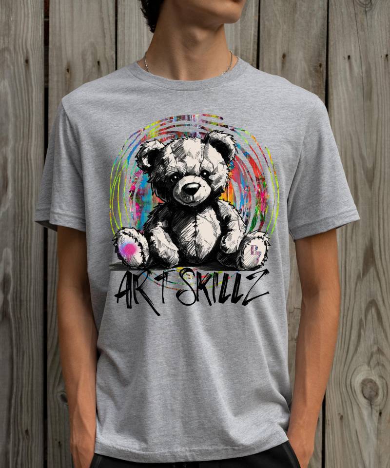Limitierte Auflage Teddy Art T-Shirt Artwear Urban Streetwear Shirt Hip Hop Teddybär Design Signiertes Unisex von WearableArtPimmsel7