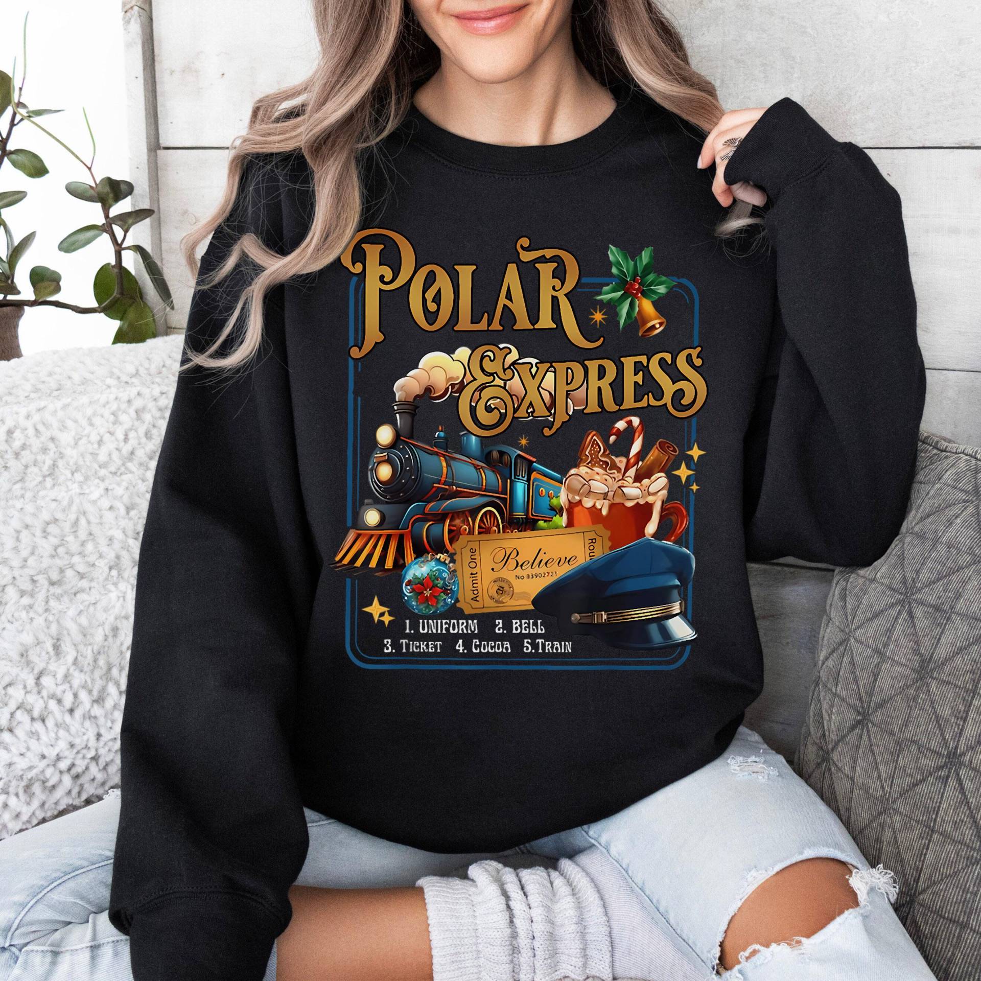 Polar Express Weihnachten Sweatshirt, Believe Urlaub Zug Film Pullover, Heißer Kakao Rundhalsausschnitt, Festliches Winter Geschenk Für Männer Frauen Polar Express Weihnachten Sweatshirt, Believe Urlaub Zug Film Pullover, Heißer Kakao Rundhalsausschnitt, Festliches Winter Geschenk Für Männer Frauen von WearbyAnke
