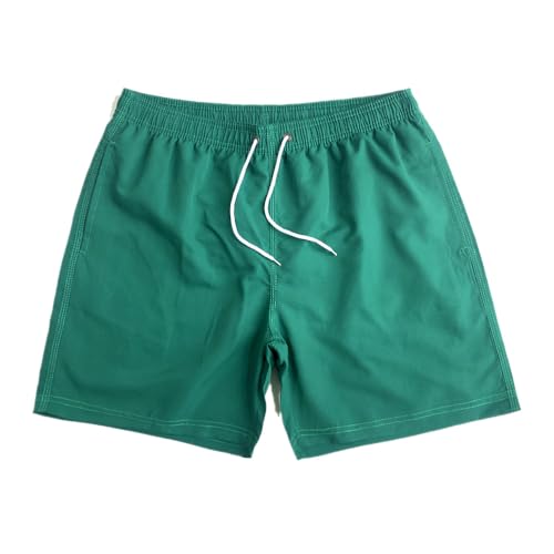 Weardear Badehose Herren Schnelltrocknend Boardshorts mit Mesh-Futter und Verstellbarem Tunnelzug Dunkel grün M von Weardear