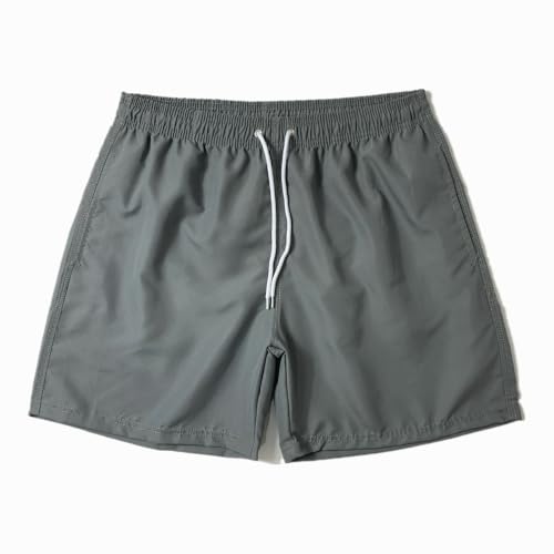 Weardear Badehose für Herren Dunkel grau Atmungsaktiv Badeshorts Männer Badeshorts Board Shorts Elastisch Verstellbar Mit Tunnelzug Meshfutter S von Weardear