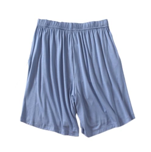 Weardear Damen Pyjamahose Kurz Schlafanzughose Sommer Schlafhose Baggy Pyjama Hosen Relaxhose Schlafanzughosen, Blau, L von Weardear