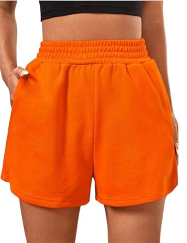 Weardear Damen Sommer Kurze Hosen Weitem Bein Elastischer Taille Tasche Shorts Orange L Weardear Damen Sommer Kurze Hosen Weitem Bein Elastischer Taille Tasche Shorts Orange L von Weardear