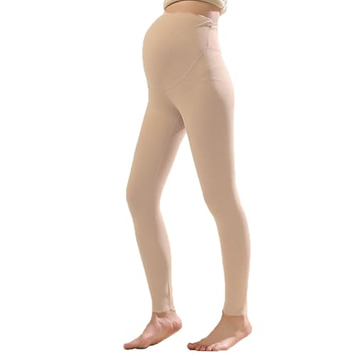 Weardear Damen Umstandsleggings Thermo Schwangerschaftsleggings High Waist Umstandshose für Schwangere Lang Hautfarbe L von Weardear