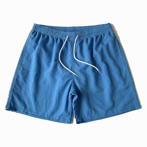 Weardear Herren Badehose Badeshorts Schwimmhose Board Shorts Kurz Schnelltrocknend Boardshorts Strand Shorts mit Mesh-Futter Sky Blau XL von Weardear