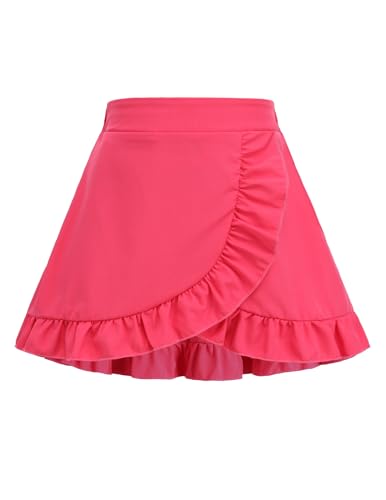 Weardear Mädchen Röcke Kinder Freizeit Rüschensaum Skirt A-Linie Mode Einfarbig Rock für Mädchen 13-14 Jahre von Weardear