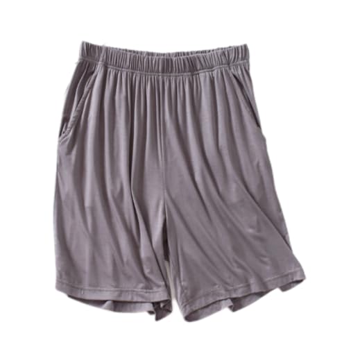 Weardear Schlafanzughose Damen Kurz Pyjamahose Baggy Schlafhose Sommer Pyjama Hosen Flauschig Große Größen, Dunkelgrau, XXL von Weardear