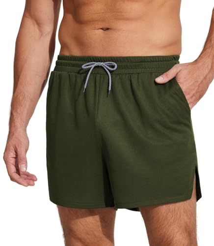 Weardear Shorts Herren Sport Schnell Trocknend Sporthose Kurz Trainingshose Radlerhose Atmungsaktive Jogginghose Männer Outdoor Running Bodybuilding Armeegrün XXL von Weardear