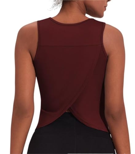 Weardear Damen Tank Top Sommer Sports Shirts Oberteile Frauen Open Back Tank Tops Training Racerback Fitness S-XXL von Weardear