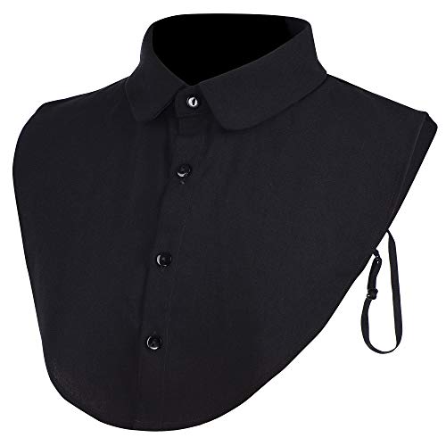 Wearlizer Frauen Kragen Abnehmbare Hälfte Shirt Fake Bluse Herren Damen (Chiffon Runde) Schwarz von Wearlizer