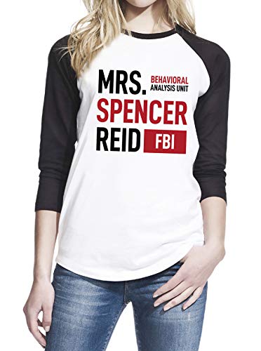 Mrs Spencer Reid TV Show Frauen Baseball T-Shirt - Schwarz - Mittel Mrs Spencer Reid TV Show Frauen Baseball T-Shirt - Schwarz - Mittel von Wearuz