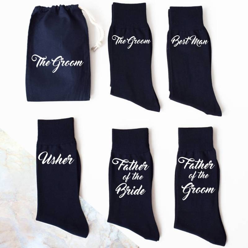 Personalisierte Groomsmen Socken, Mercerisierte Baumwolle Hochzeitssocken von WeaselandStoatLtd