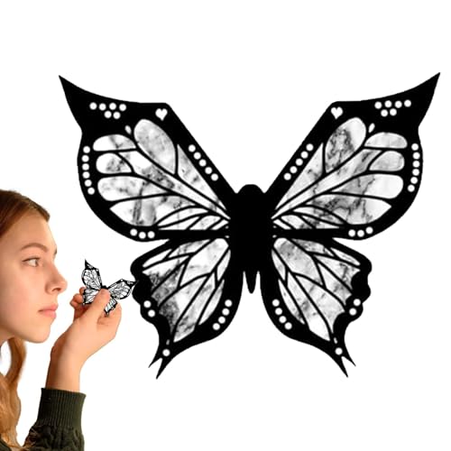 Schmetterlings Eyeliner Schablone butterflys Make Up Stencil Eyeliner, Wiederverwendbarer Und Flexibler Geflügeltes Eyeliner Werkzeug Für Rauchigen Lidschatten 9x7,5 Cm von Weatail