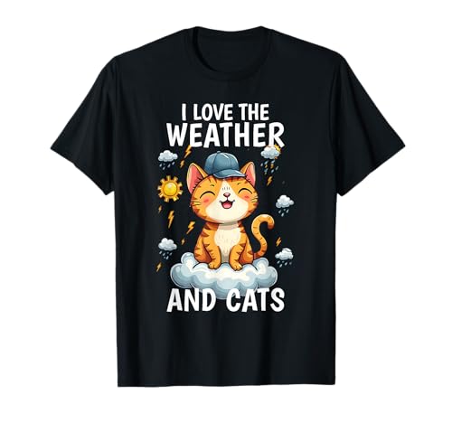 Lustig Ich liebe das Wetter und Katzen Cat Weatherman Boy Girl T-Shirt Lustig Ich liebe das Wetter und Katzen Cat Weatherman Boy Girl T-Shirt von Weatherman Weather Forecaster Meteorologist