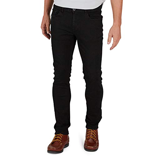 Weatherproof The Dillon Slim 5 Pocket Super Soft Stretch Cotton Denim - Schwarz - 42W / 34L von Weatherproof Vintage