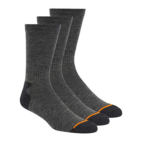 Weatherproof Herren 3er-Pack Crew-Socken Wandersocken, Dunkelgrau, 43-47 EU von Weatherproof