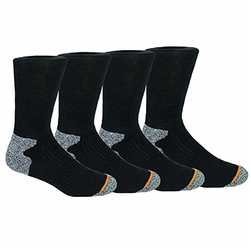 Weatherproof Premium-Wollmischung Socken 4 Paar (schwarz), 6-12 von Weatherproof