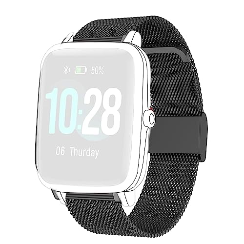 ID205L Armband für Smartwatch,GRV FC1 Armband,bedruckt, aus weichem Silikon, mit Schnellverschluss, 0,4 Edelstahlfäden, Ersatzarmband für ID205G ID205S von Weayege