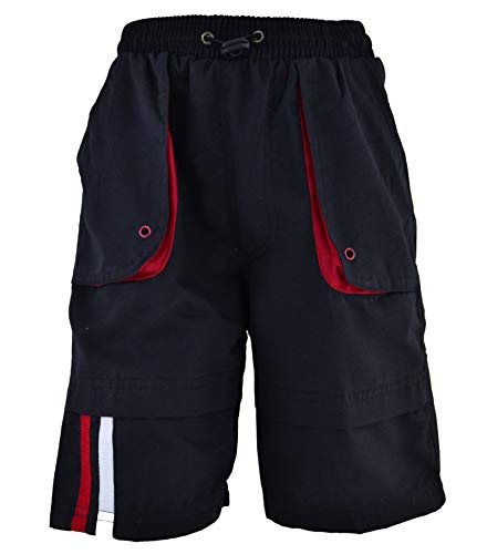 WebWeber Jungen Mädchen Kinder Shorts Kurze Hose Sommer Jungs Knaben Cargo Rundumgummi (128, Dunkelblau) von WebWeber