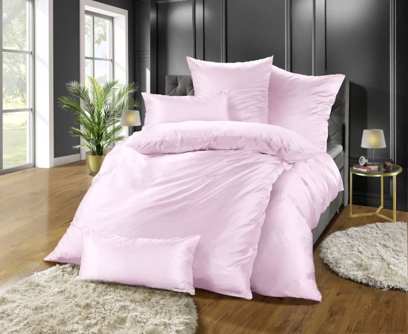 Seiden-Bettwäsche, Größe 120 (Kissenbezug, 80/ 80 cm), Rosé von Webana