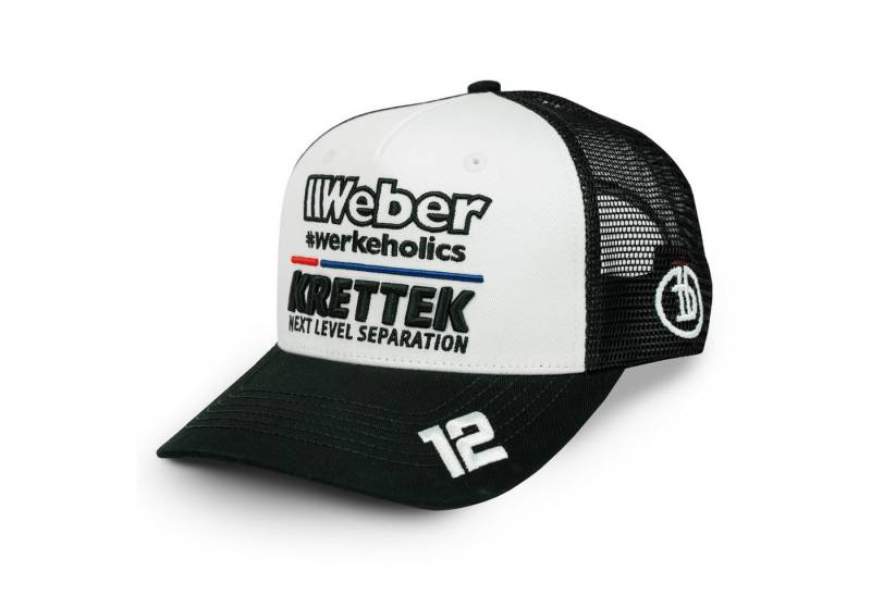 Weber GmbH Trucker Cap Weber #Werkeholics x Max Nagl Mesh Baseball Cap schwarz/weiß (1-St) basecap, mit 3D-Logostickerei, Schriftzug Max Nagl von Weber GmbH
