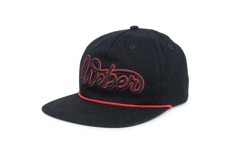 Weber GmbH Snapback Cap Weber #Werkeholics Snapback Cap schwarz/rot 3D Logostick, Kordel, bedruckte Unterseite von Weber GmbH