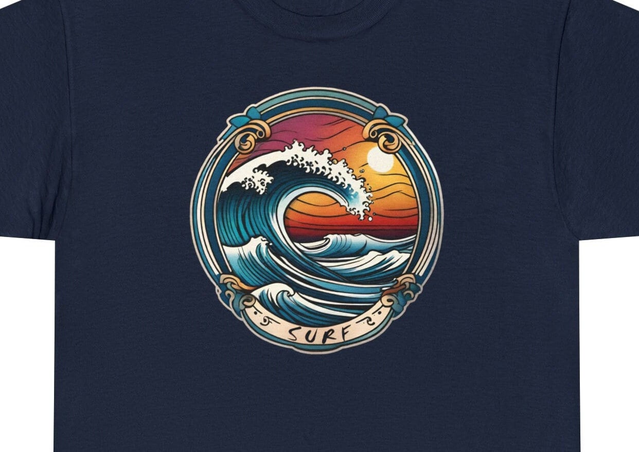Beach Waves Shirt, Surf Inspired Shirt, Aesthetic Hawaii Vacation Clothing, Ocean Family von WebserviceArt