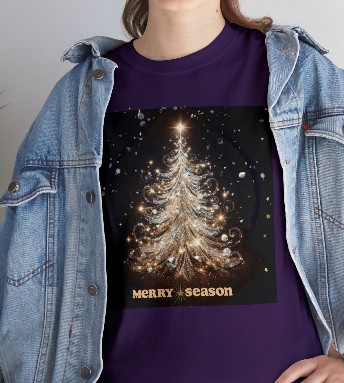 Christmas T-Shirt, Family Shirt & Party T-Shirt For Holiday-Season, Shining Tree Shirt, Matching Outfit von WebserviceArt