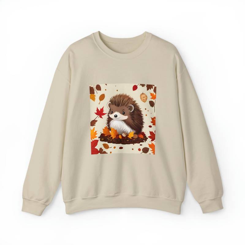 Hedgehog Sweatshirt, Autumn Sweater, Sweater For Girls & Boys, Nature Sweatshirt, Funny Hedgehog Sweatshirt von WebserviceArt