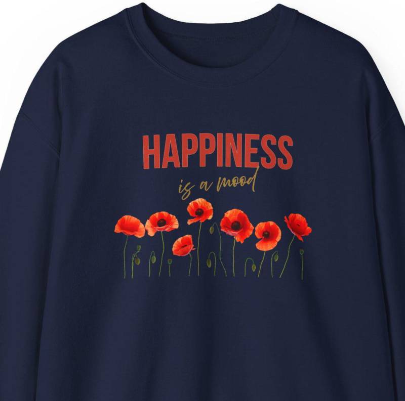 Poppies Unisex Heavy Sweatshirt Gift For Girls, Mums, Lovers Christmas Cute Sweater With Poppy Design, Birthday Anniversary von WebserviceArt